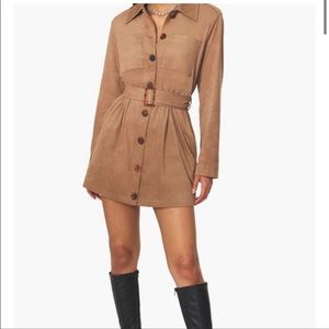 WeWoreWhat Safari Faux Suede Dress